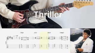 Michael Jackson - Thriller (guitar cover with tabs & chords)