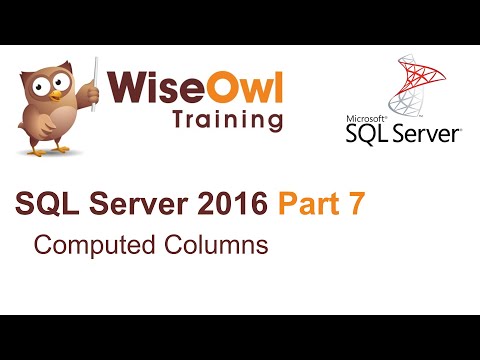 SQL Server 2016 Part 7 - Computed Columns