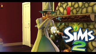 🌿✨ Sims 2 ASMR Magic & Rainy Cottage Vibes |  A Cozy Day in the Life of a Witch in a Forest Hut