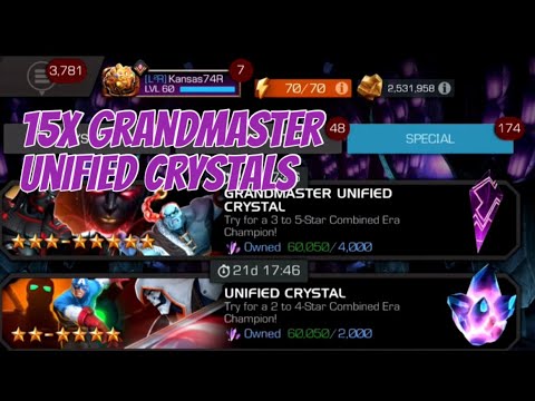 Opening 15 Grandmaster Unified Crystals!! Epic Luck or Nah?!