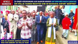 Samson Anundo kann durch eine Verordnung des ewigen Blutes JESU hören