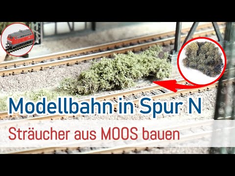 N Modellbahn - Teil #23 - Sträucher aus Moos bauen
