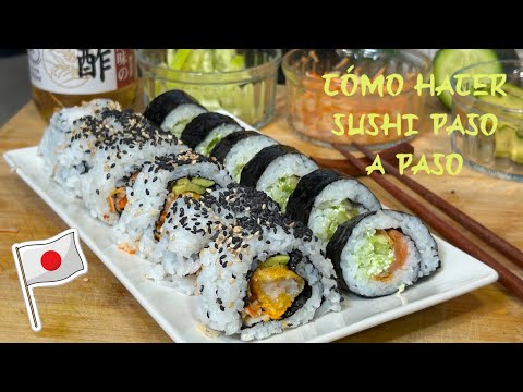 Cómo hacer SUSHI paso a paso ⛩️🍱🍤 (sin pescado crudo)