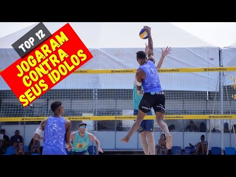 They played against their idols! André/Geroger vs Ddshow/Wesley. #volleyball #beachvolleyball #top12
