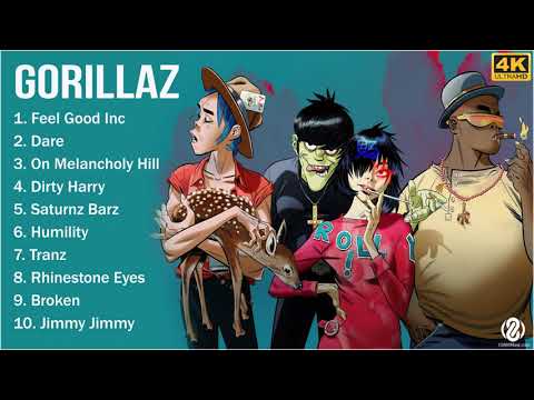 GORILLAZ MIX Full Album - GORILLAZ Greatest Hits - Top 10 Best GORILLAZ Songs & Playlist