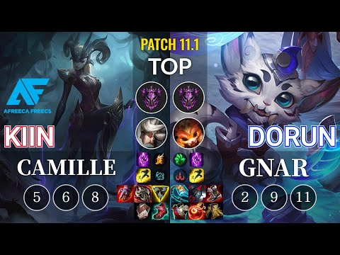 AF Kiin Camille vs DoRun Gnar Top - KR Patch 11.1