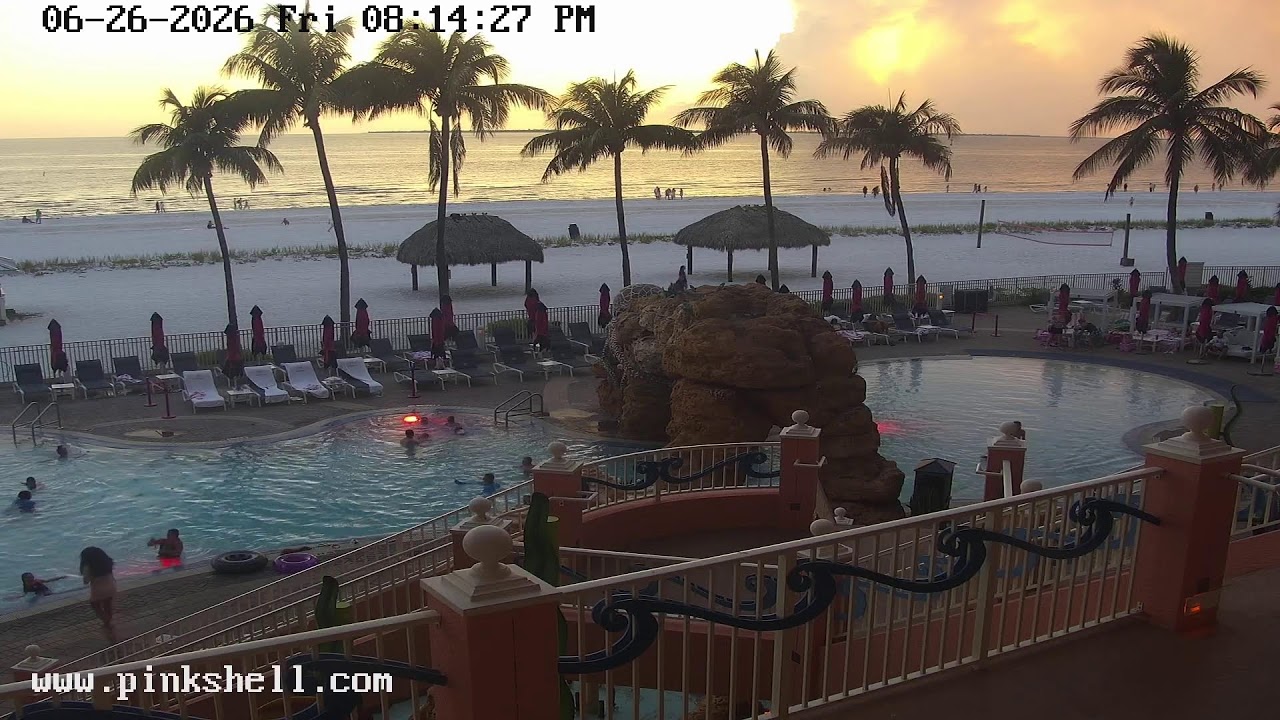 Pink Shell Resort Pool and Gulf View - Live Webcam | GeoWebcams
