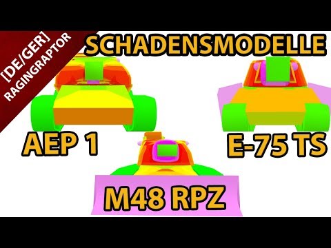 DIE SCHADENSMODELLE VON : AE PHASE 1 - E-75 TS - M48 RÄUMPANZER