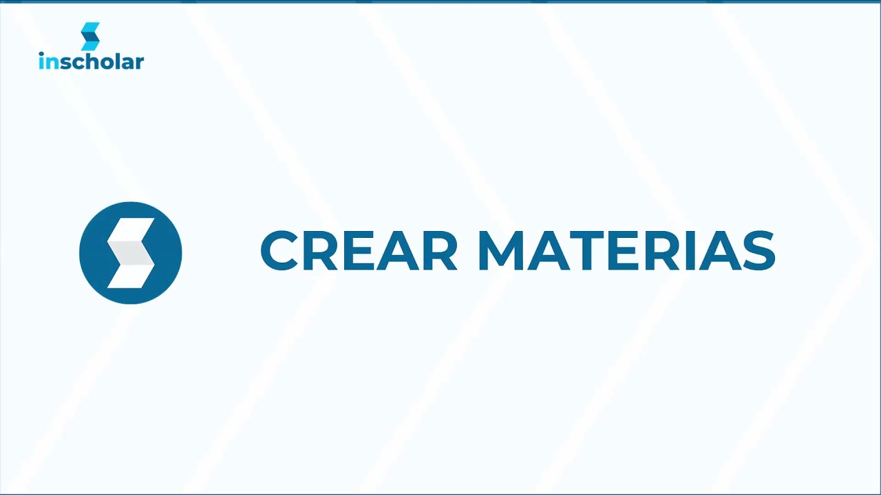 CREAR MATERIAS 