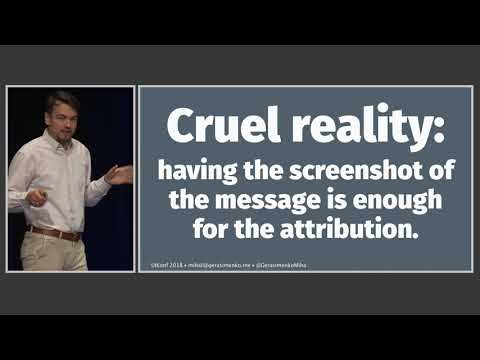 UIKonf18 – Day 2 – Mihail Gerasimenko – End-to-End encryption for iOS Developer