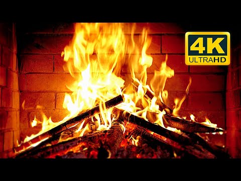 ???? Cozy Fireplace 4K (12 HOURS). Fireplace with Crackling Fire Sounds. Crackling Fireplace 4K