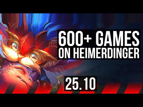HEIMERDINGER vs ILLAOI (TOP) | 8 solo kills, 61k DMG, 600+ games | KR Master | 25.10