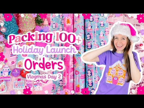 , title : 'Packing 100+ Holiday Launch Orders in One Day! ❄️ SMALL BUSINESS STUDIO VLOG 🩷 Vlogmas Day 2'