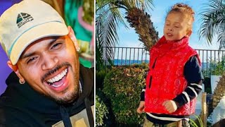 Aeko at Daddy Chris Brown's House in Los Angeles Just Look at This Moment