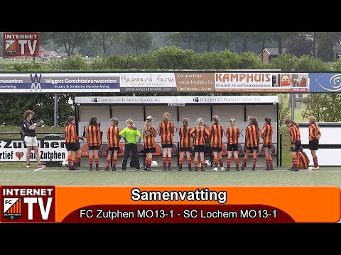 Samenvatting Regiocup FC Zutphen MO13-1 - SP Lochem MO13-1 (1-8)