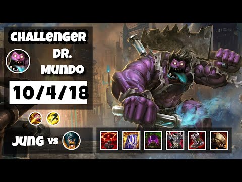 Dr. Mundo vs Olaf BR Challenger JUNGLE (10/4/18) - v11.6