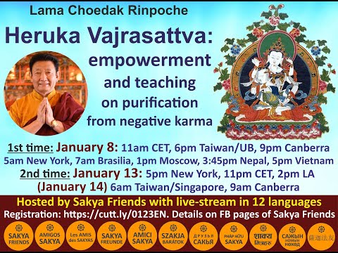 Purification of the negative karma (teachings) – Lama Choedak Rinpoche. January 13 (14), 2023