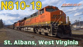 preview picture of video 'CSX N810-19 with BNSF Power thru Saint Albans, West Virginia'