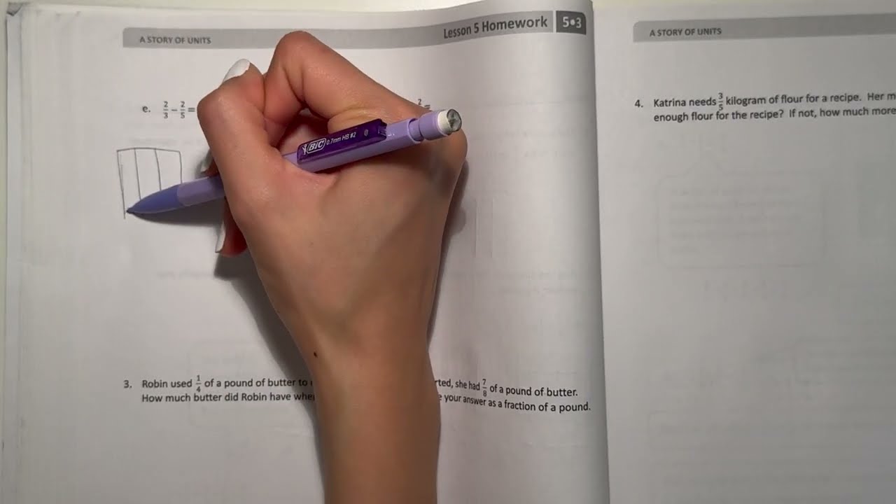 Eureka Math Grade 5 Module 3 Lesson 5 | #homework #mathwithaubrey