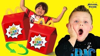 Ryan's World Custom McDonald's Happy Meal Switch Up Challenge! Ryan ToysReview Toys!