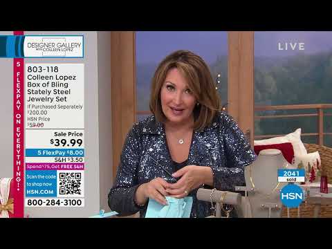 Colleen Lopez Box of Bling Stately Steel CZAccented Jewe...