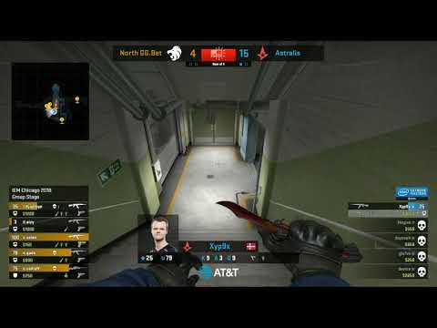 IEM Chicago 2018 - Astralis Xyp9x 1v5 Ninja Defuse vs North [Map2/Nuke]