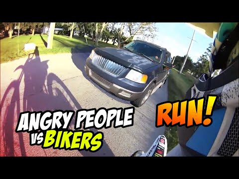 Stupid, Angry People Vs Bikers 2024 - Angry Man Chases Motorcycle!