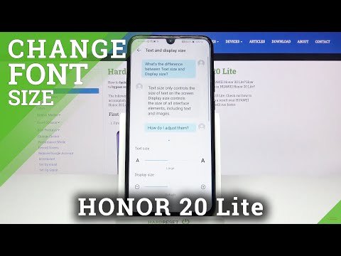 How to Change Font Size in Honor 20 Lite?