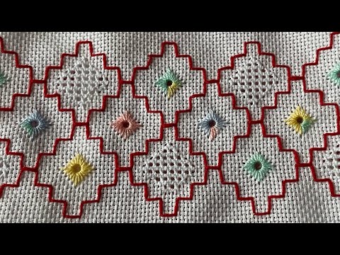 Video 86 - Bordado Indiano , Ilhós  Diamante, Falso Crivo