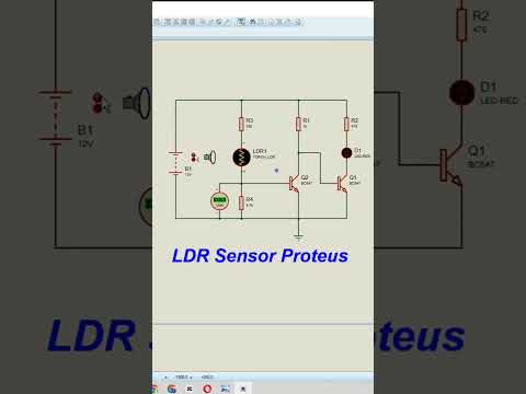 How to simulate LDR on Proteus #shorts #proteus #electronics #sensor
