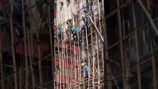 香港、竹の足場　今見ておくべき伝統的な建設技法　#short
