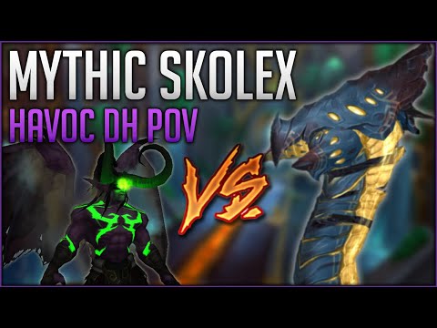 Mythic Skolex Kill Havoc DH POV with Voice Comms Sepulcher of the First Ones Demon Hunter