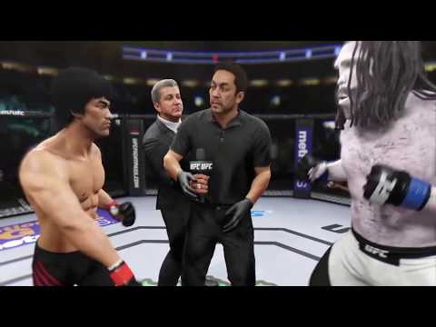 Bruce Lee vs. Yeti (EA Sports UFC 2) - CPU vs. CPU - Crazy UFC 👊🤪