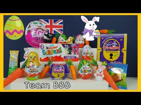 EASTER 2! CHOCOLATE! Kinder Surprise Dairy Milk Freddo Treasures Mrs Egg Mega Surprises inside