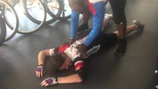 Massage after 100km bicycle ride at Giant Starkenn Pune, India. Part3 Relaxing the back