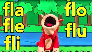 Sílabas fla fle fli flo flu - El Mono Sílabo - Canciones infantiles