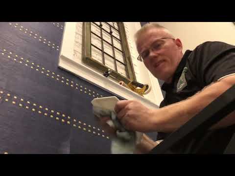 How To Double Cut Philip Jeffries Grasscloth Studs and Stripes - Spencer Colgan