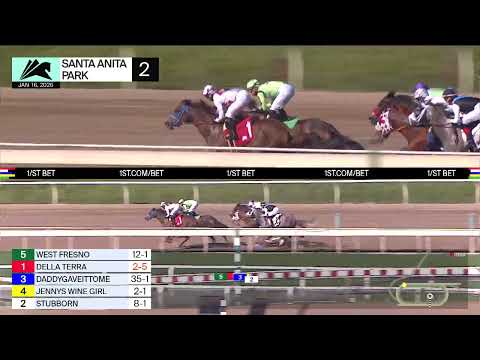 Della Terra wins Race 2 on Friday, January 17 at Santa Anita Park