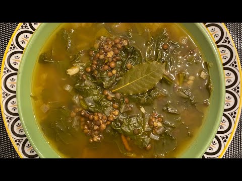 ZUPPA DI LENTICCHIE E SPINACI LIGHT/LENTILS AND SPINACHES SOUP/SOPA DE LENTEJAS Y ESPINACAS LIGHT