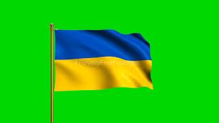 Ukraine National Flag | World Countries Flag Series | Green Screen Flag | Royalty Free Footages