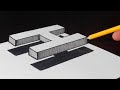How To Draw 3D Floating Letter H Trick Art On Paper 3d Art Drawing Easy On Paper For Beginners