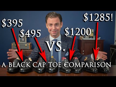 $400 Shoes vs $1300 Shoes | A Black Cap Toe Oxford Comparison | Kirby Allison