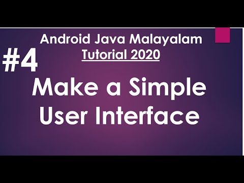 Android Java Malayalam Tutorial 2020 04 Create A Simple User Interface Using Layout Editor