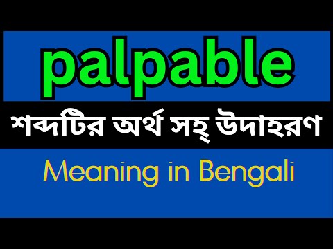 palpable Meaning In Bengali /palpable mane ki