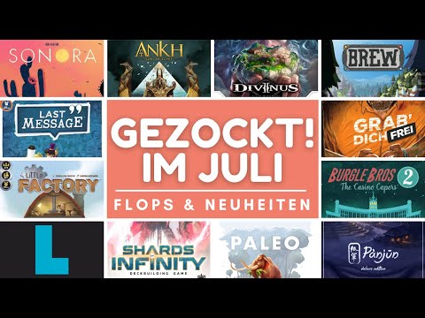 Gezockt! im Juli - Monatsrückblick auf Brettspiel Flops & Neuheiten des Monats