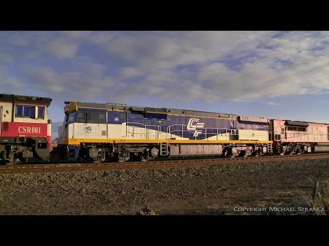 SCT 5PM9 Freight Train With 5 Diesel Locomotives - PoathTV Australian Railways