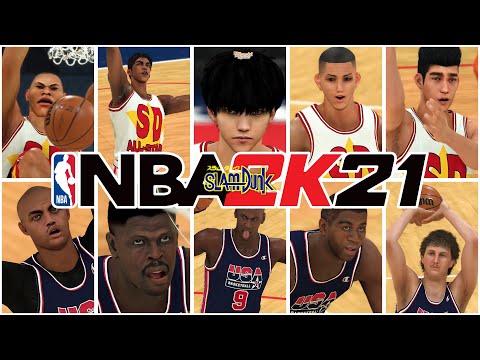 NBA 2K21 SlamDunk Mod Gameplay - Slam Dunk Anime All-stars vs 1992 Dream Team