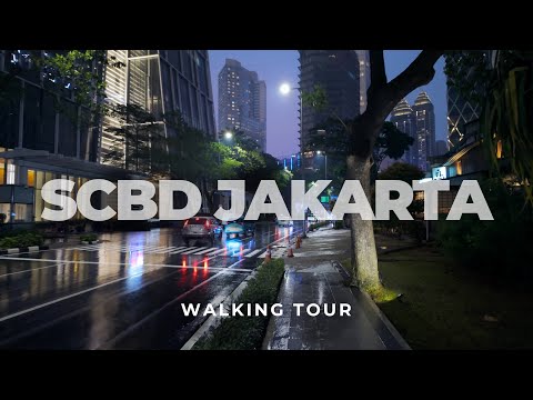 ☁️ Calm Before the Rain in Jakarta 🇮🇩 | Walking Through SCBD City Streets | Relaxing 4K UHD
