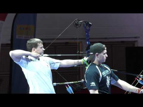 Nîmes Indoor Archery World Cup 2015-16 - Compound Junior Men , Viviano Mior vs. Kolby Hanley