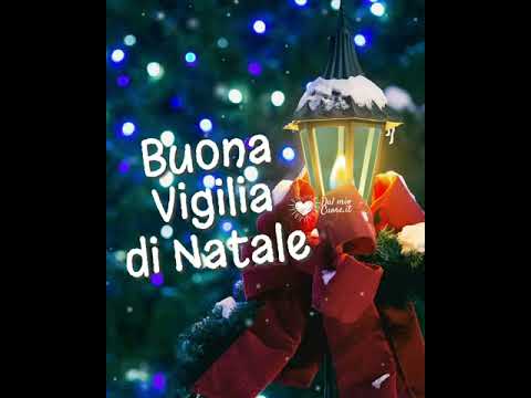 Video di Buona Vigilia di Natale con Lanterna sotto la Neve